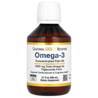 California Gold Nutrition Норвежский рыбий жир Omega 3 Extra Strength с натуральным вкусом лимона, 6,7 жидких унций (200