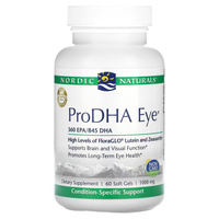 Nordic Naturals ProDHA для глаз, 1000 мг, 60 мягких гелей (500 мг на мягкую гель)