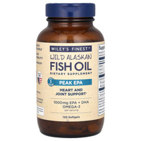 Пищевая добавка Wiley's Finest Wild Alaskan Fish Oil Peak EPA, 120 мягких таблеток