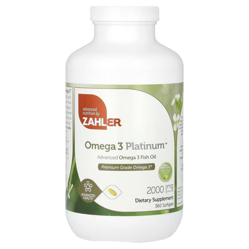 Рыбий жир Zahler Omega 3 Platinum Advanced Omega 3, 360 мягких таблеток