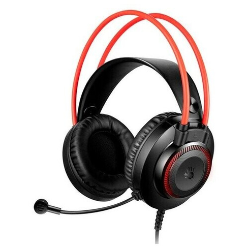 Наушники с микрофоном A4Tech Bloody G200S черный/красный 2м мониторные USB оголовье (G200S USB/ BLAC
