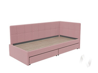 Кровать Агата 0,8 (ткань розовая)