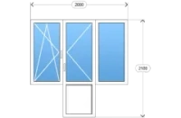 Балконный блок пятикамерный Rehau Delight-Design 2000x2100 в частный дом