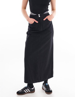 Джинсовая юбка с эластичной резинкой на талии, черная Kayra