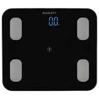Весы SCARLETT напольные диагностические SC-BS33ED46, электронные, вес до 150 кг, Bluetooth, черные