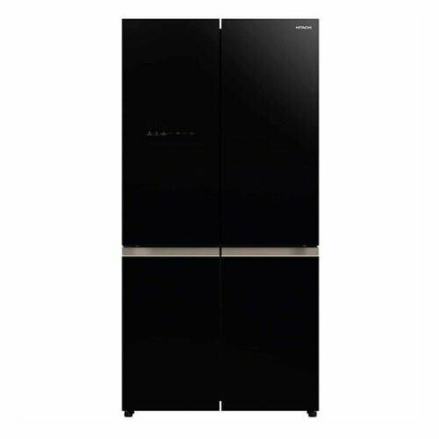 Холодильник трехкамерный Hitachi R-WB720PUC1 GCK Side by Side, черный