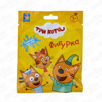 Фигурки 1TOY ТРИ КОТА игрушки пластмассовые с пазлом 9 дет, с 3 лет