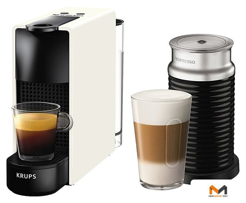 Капсульная кофеварка Krups Essenza Mini & Aeroccino 3 XN111 (белый)