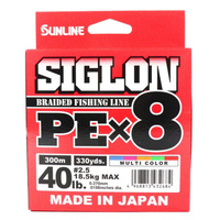 Шнур SIGLON PE×8 150M (Multikolor 5C) Sunline SIGLON PE×8 150M(Multicolor 5C) #2.5/40LB