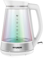 Чайник/Термопот HYUNDAI Чайник электрический HYK-G3037 1.9л. 3000Вт белый/прозрачный