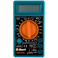BORT BMM-600N Мультиметр [91271167] { Диапазон постоянного напряжения 0-1000 тип, диапазон постоянного тока 0-10 тип, ди