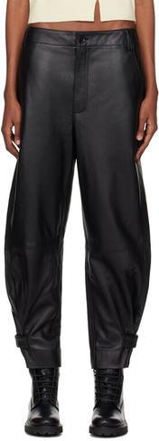 Черные кожаные брюки White Label Proenza Schouler, цвет Black