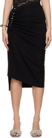 Черная асимметричная юбка-миди Rabanne