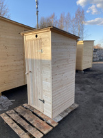 Туалет деревянный для дачи, односкатный 1х1 метр