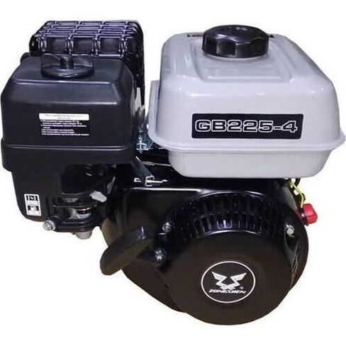 Бензиновый двигатель ZONGSHEN GB 225-4 7,5 л.с. (вал 22 мм, редуктор, сцепление) [1T90QW253]