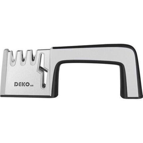 Точилка для ножей DEKO KS01 универсальная, 4 режима заточки, черно-серая [041-0026]