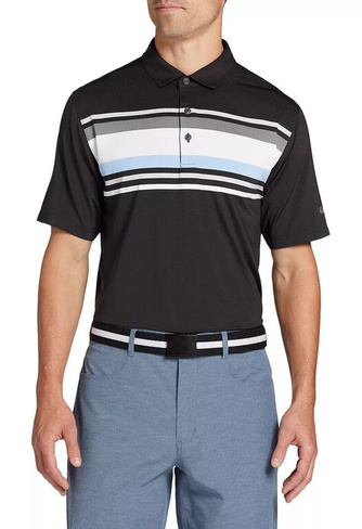 Мужская футболка-поло для гольфа Walter Hagen Performance 11 с полосками на груди