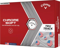 Мячи для гольфа Callaway 2022 Chrome Soft USA TruTrack, белый