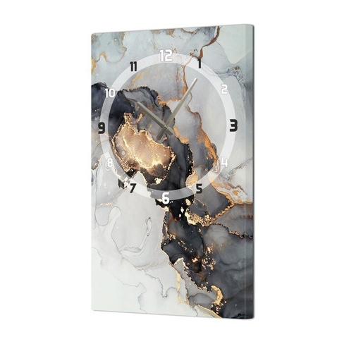 Часы-картина настенные, интерьерные 'Мрамор', 35 х 60 см, на холсте, бесшумные