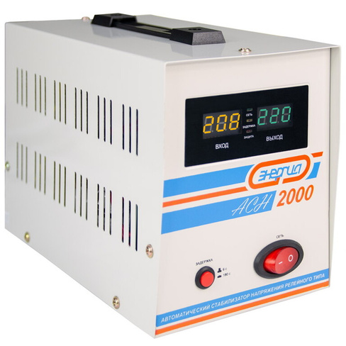 Стабилизатор напряжения Энергия АСН-2000 Е0101-0113 (однофазный, точность 92%, способ установки напольный) АСН-2000 с ци
