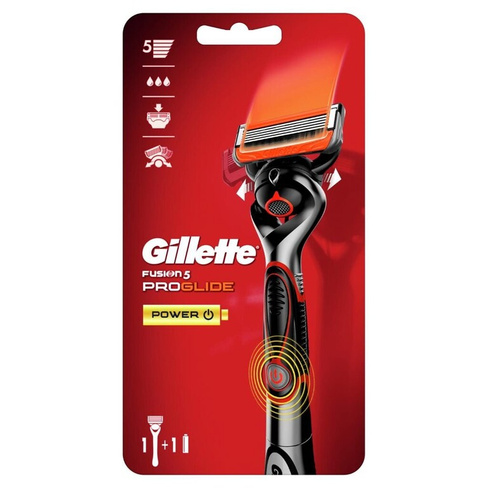 Станок для бритья Gillette, Fusion Proglide Power Flexball Red, для мужчин, 1 сменная кассета