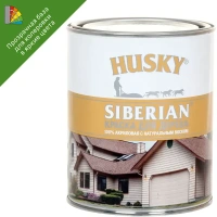 Краска для дерева Husky Siberian моющаяся полуматовая прозрачная база С 0.9 л HUSKY None