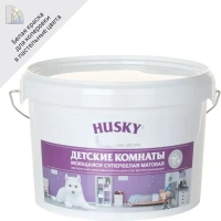 Краска для детских комнат Husky моющаяся матовая цвет белый 2.5 л HUSKY None