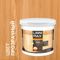 Лак для дерева Linnimax глянцевый прозрачный 9 л LINNIMAX Для стен и потолков