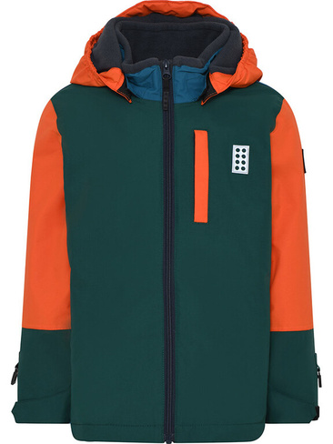 Лыжная куртка LEGO Jesse 701, цвет Dunkelgrün/Orange/Blau