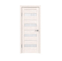 Межкомнатная дверь Милана (Белая лиственница. Лакобель белый)