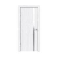 Межкомнатная дверь ALUM 2 (молдинг в цвете металлик) (Ясень структурный белый)