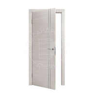 Межкомнатная дверь ALUM 2 (молдинг в цвете металлик) (Белая лиственница)