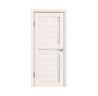 Межкомнатная дверь Мирра (Белая лиственница. Лакобель белый)