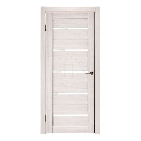 Межкомнатная дверь Александра (Белая лиственница. Лакобель белый)