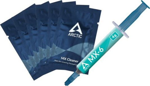 ARCTIC MX-6 Термопаста Thermal Compound 4 грамма with 6pcs MX Cleaner ACTCP00084A Arctic Cooling