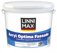 Краска для наружных работ LINNIMAX Acryl Optima Fassade B1 9 л=
