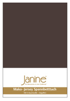 Простыня Janine Mako Feinjersey, темно коричневый