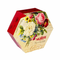 Набор чая MAITRE DE THE "цветы" ассорти в пакетиках 60 шт подарочный мэтр 120г Maitre de The