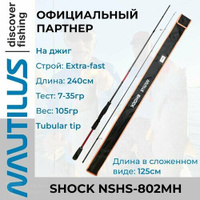 Спиннинг Nautilus Shock NSHS-802MH 240см 7-35гр NAUTILUS