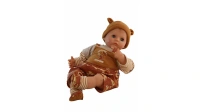 Schildkroet-Puppen Кукла Peterle 52 см с окрашенными волосами, голубыми сонными глазами, одеждой в стиле сафари