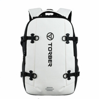 Рюкзак спортивный TORBER Xtreme TS1101WH с отделением для ноутбука 18", белый/чёрный, полиэстер 900D, 31х12х46 см, 17 л