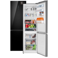 Отдельностоящий холодильник с инвертором Weissgauff WRK 2000 Total NoFrost Inverter Black Glass двухкамерный шириной 60