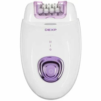"Белый фиолетовый эпилятор" - бренд DEXP, модель LS-7001