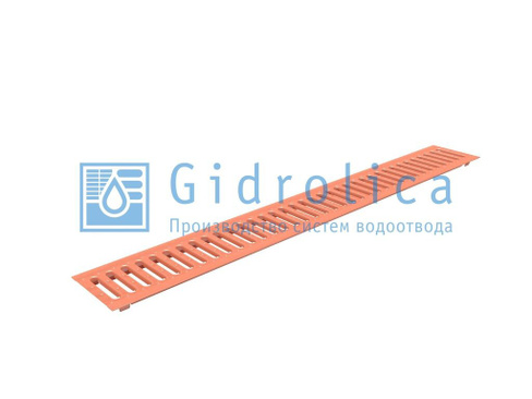 Решетка водоприемная Gidrolica Standart РВ-10.13,6.100-штампованная медная,кл.А15 502