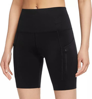 Женские байкерские шорты Nike Go с высокой талией и твердой поддержкой (8 дюймов), черный
