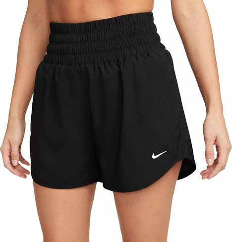 Женские шорты Nike One Dri-FIT с короткой подкладкой и ультравысокой талией (3 дюйма), черный