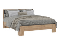 Двуспальная кровать Хелен Дуб Крафт золотой / Графит серый, 160х200 см